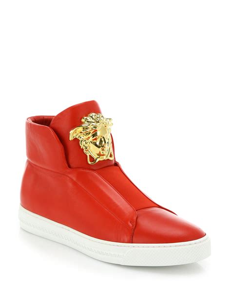 versace red high tops|high top Versace shoes.